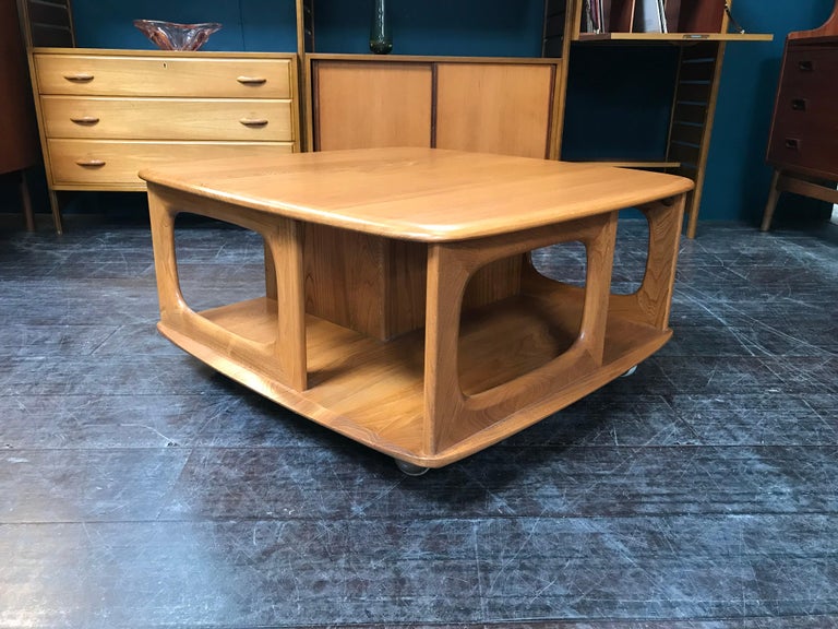 Light Elm Pandora Coffee Table by Lucian Ercolani for Ercol For Sale at