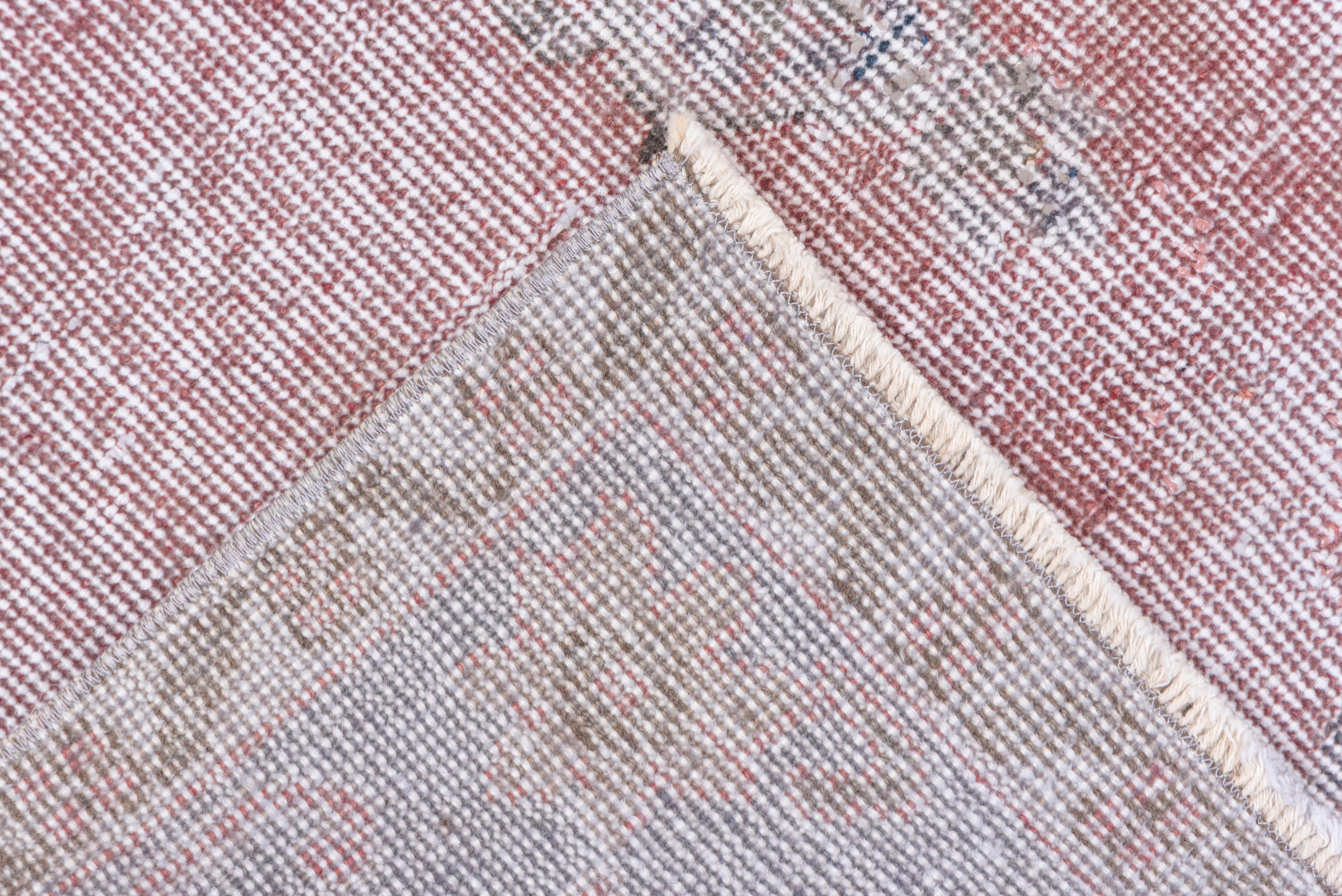 Hand-Knotted Light Faded Chemical Wash Pink Antique Turkish Sparta 1960