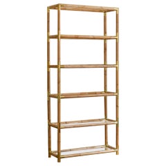 Light-finished bamboo Bookcase – “Raccordi” Series – Molto Editions