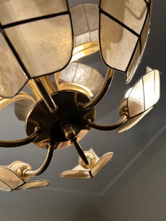Light fixture, Mother-of Pearl Capiz, 1970–1980