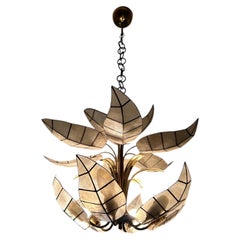 Light fixture, Mother-of Pearl Capiz, 1970–1980