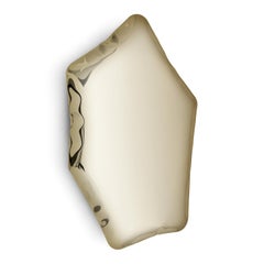 Specchio da parete scultoreo Tafla C5 in oro chiaro di Zieta