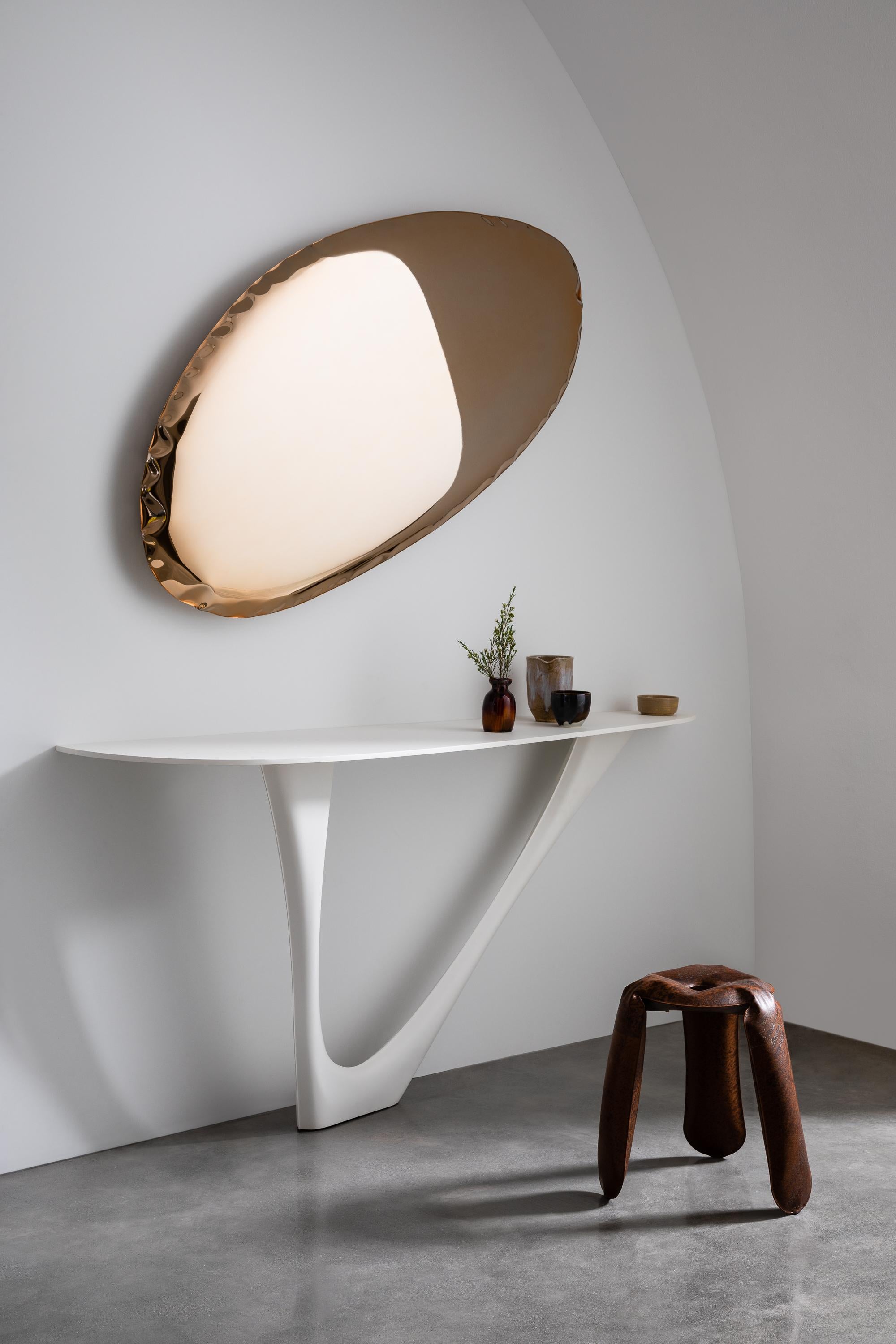 Contemporary Light Gold Tafla O5 Wall Mirror by Zieta For Sale
