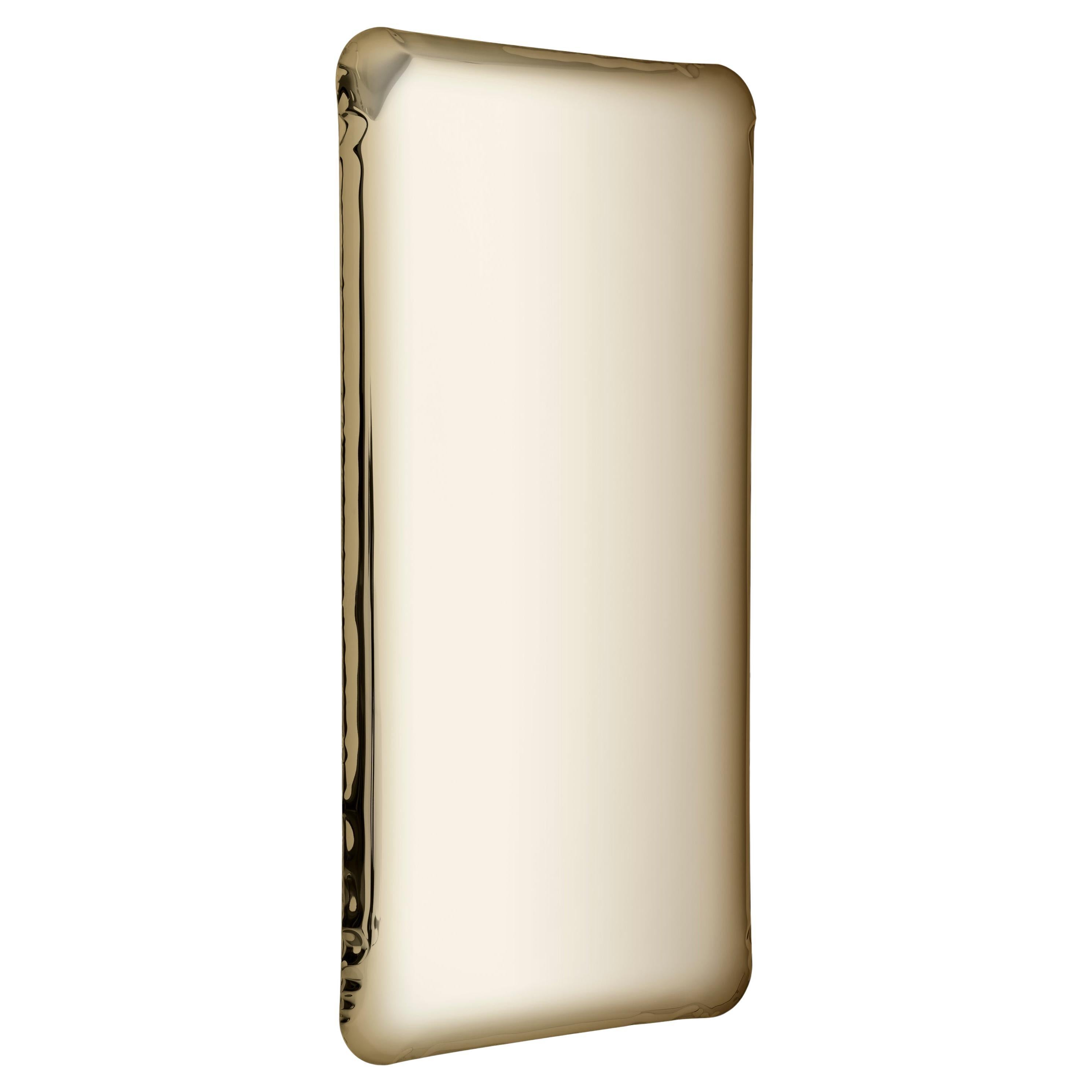 Light Gold Tafla Q2 Sculptural Wall Mirror by Zieta For Sale