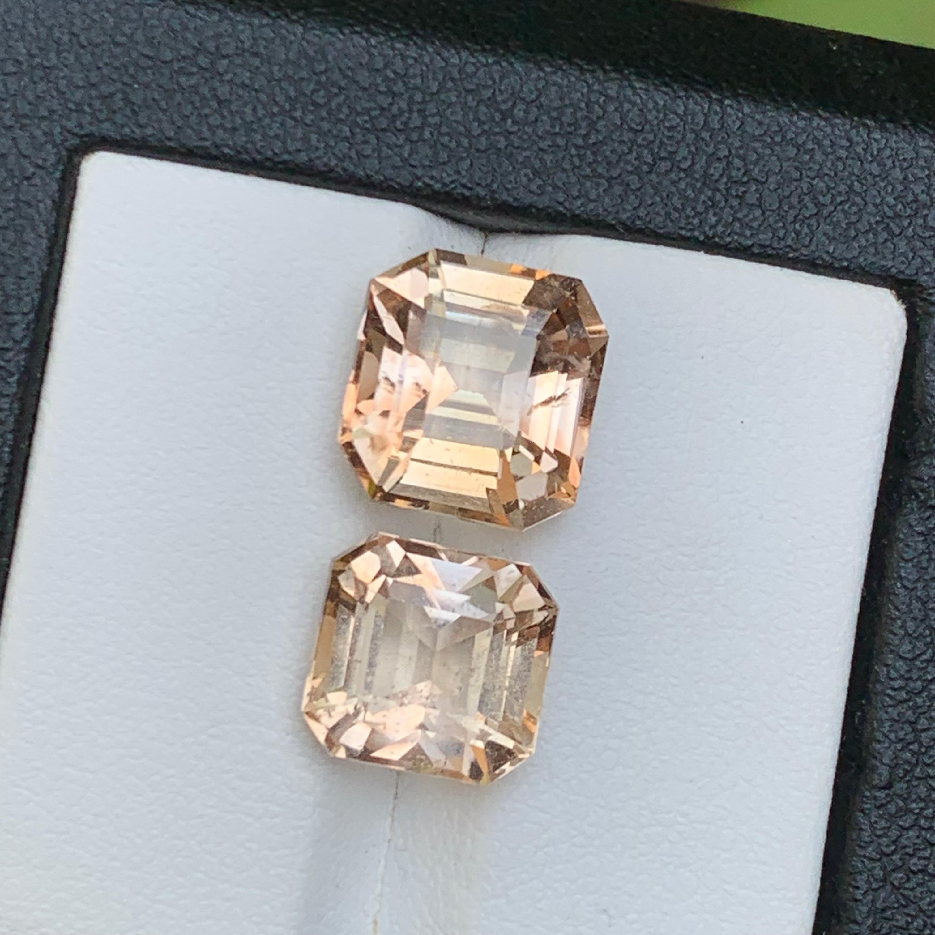 Light Golden Brown Natural Topaz Lose Edelsteine 13.10 Ct Octagon Cut-Schmuck im Angebot 4