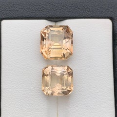 Light Golden Brown Natural Topaz Loose Gemstones 13.10 Ct Octagon Cut-Jewelry
