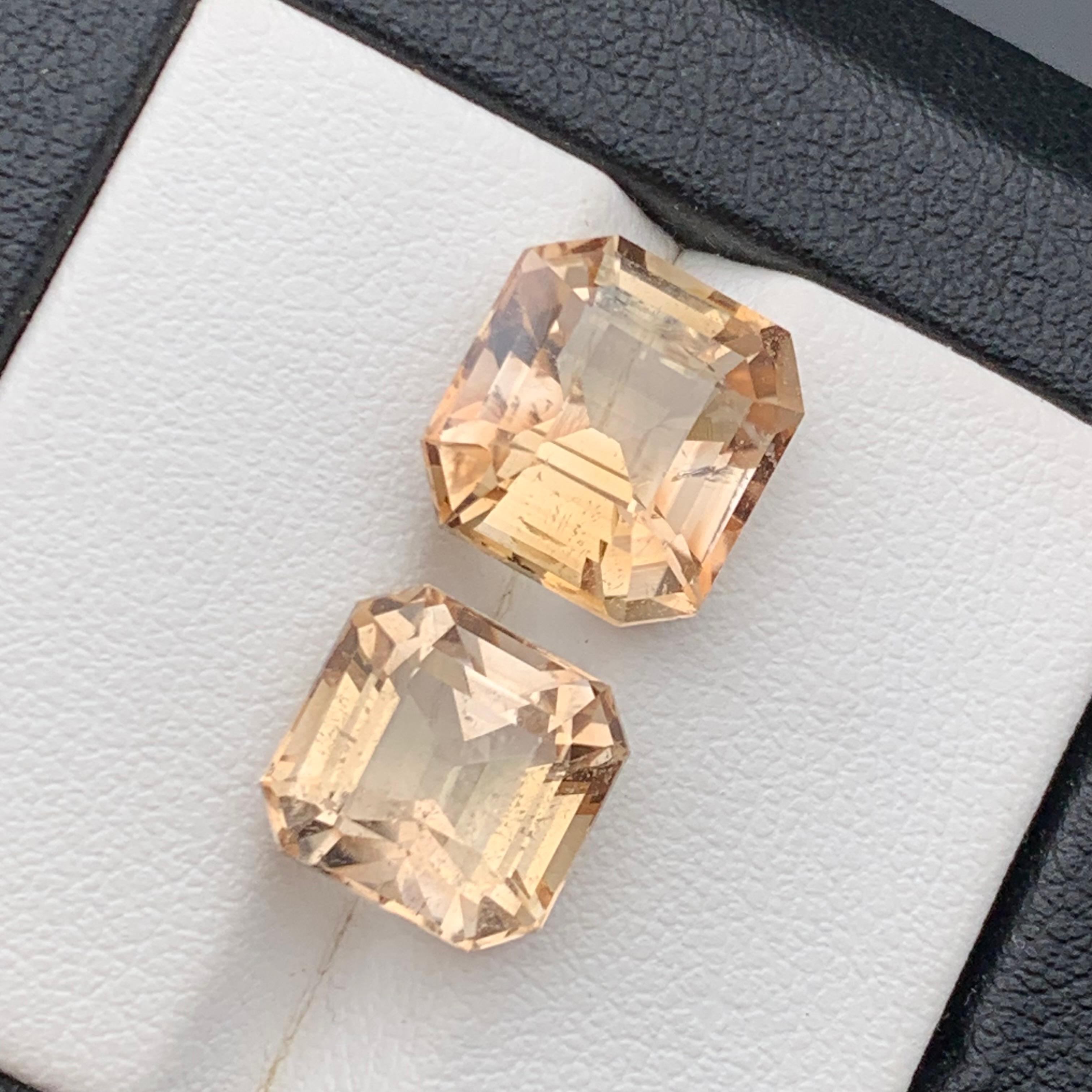 Light Golden Brown Natural Topaz Lose Edelsteine 13.10 Ct Octagon Cut-Schmuck (Zeitgenössisch) im Angebot