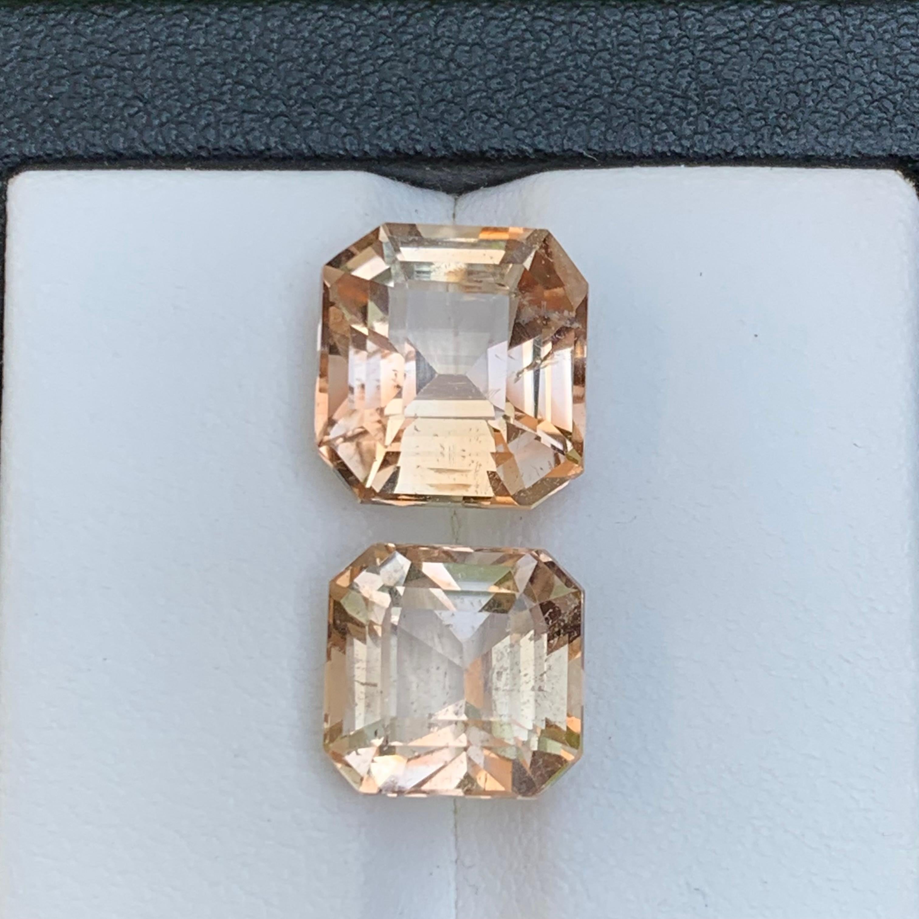 Light Golden Brown Natural Topaz Lose Edelsteine 13.10 Ct Octagon Cut-Schmuck im Angebot 1