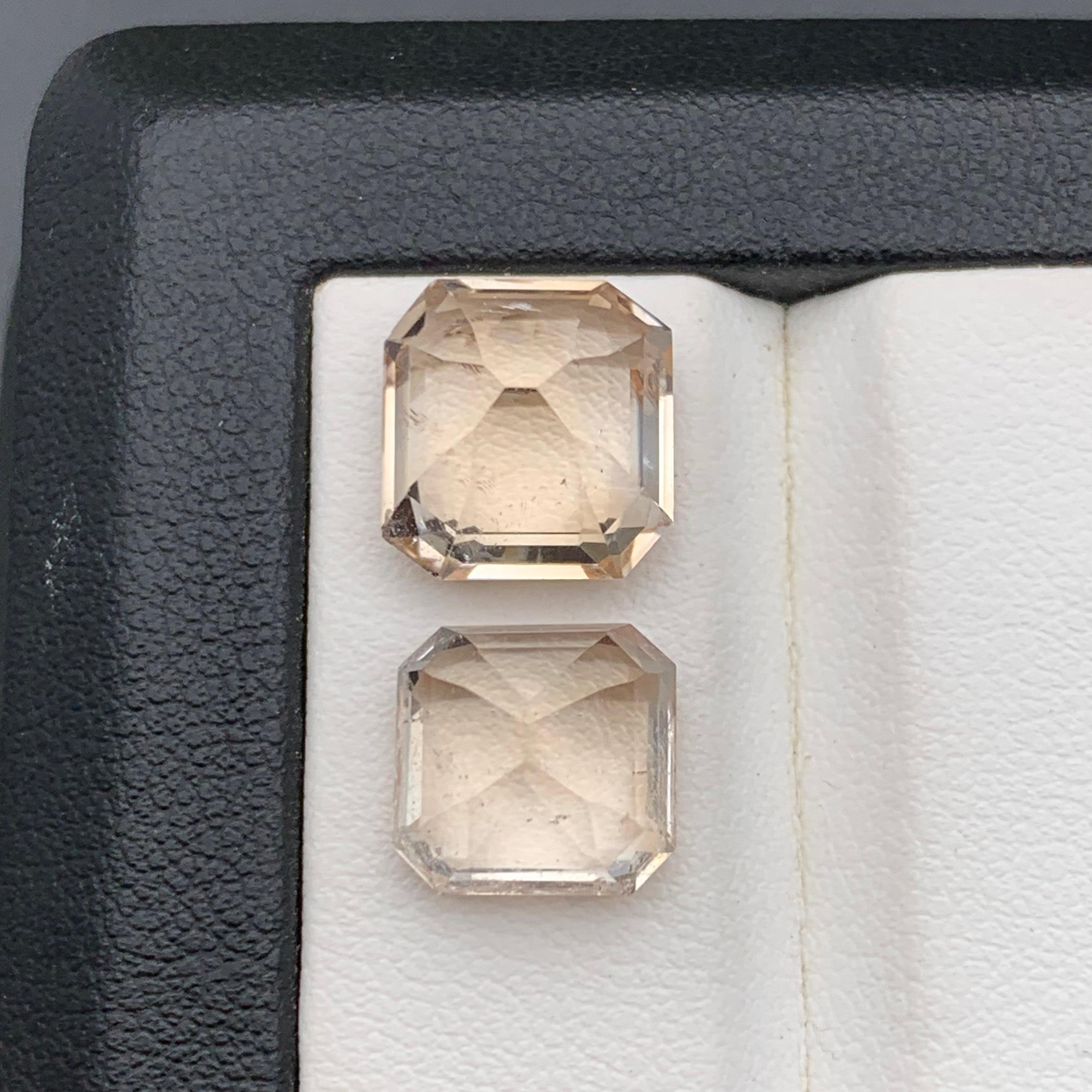 Light Golden Brown Natural Topaz Lose Edelsteine 13.10 Ct Octagon Cut-Schmuck im Angebot 2