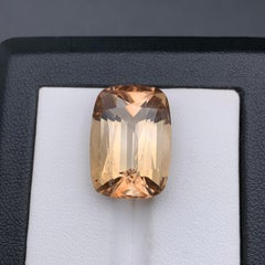 Light Golden Brown Natural Topaz Necklace Pendant Loose Gemstone 21.50Ct Cushion