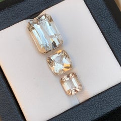 Light Golden Natural Topaz Loose Gemstones Lot 11.75 Ct Cushion Cut for Jewelry