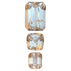 Lote de piedras sueltas de topacio natural dorado claro de 11,75 ct talla cojín para joyería