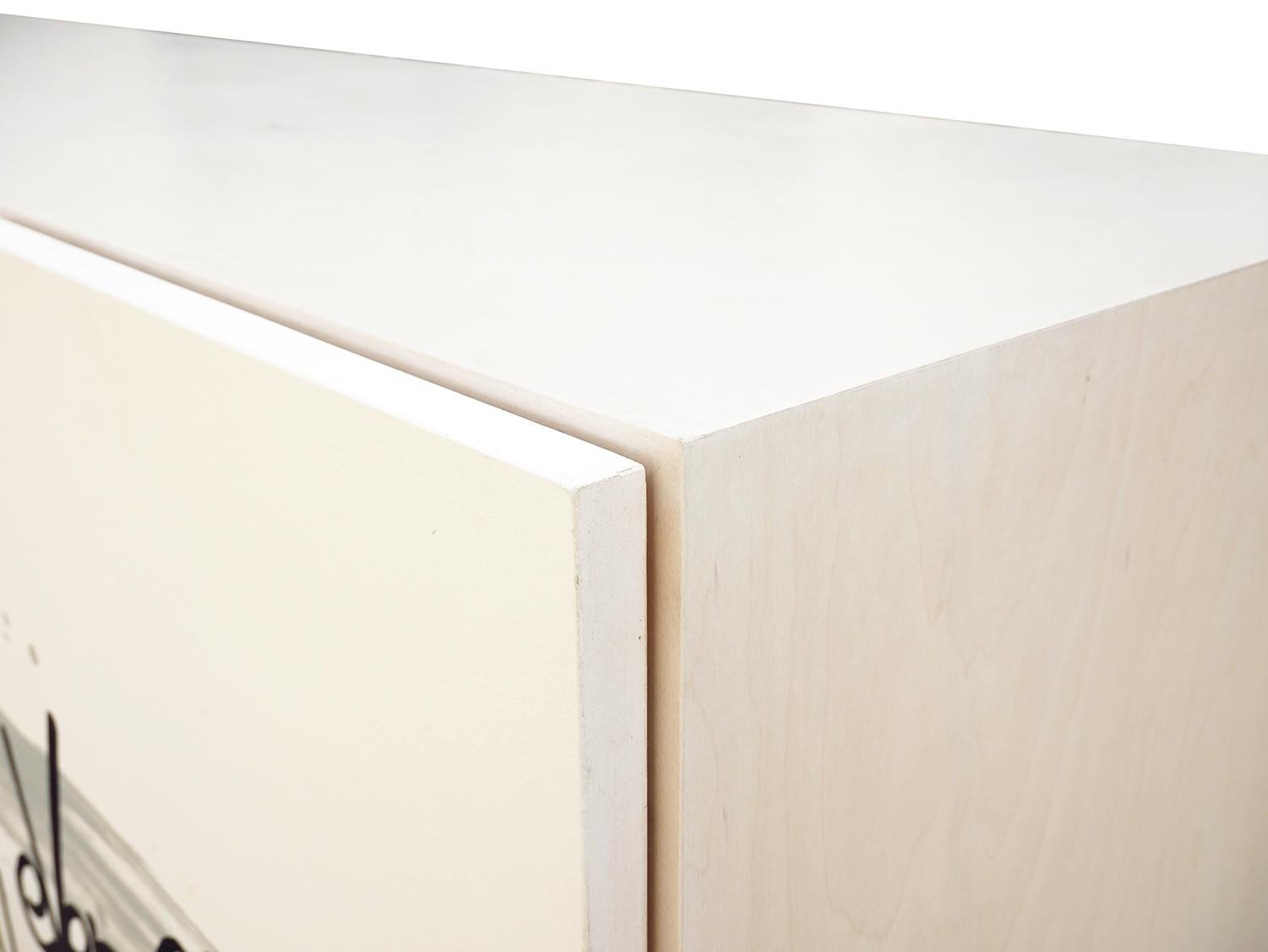 Light Gray and White Fantastical Modern Contemporary Sideboard 1