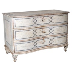 Light gray baroque chest of drawers, 18th century