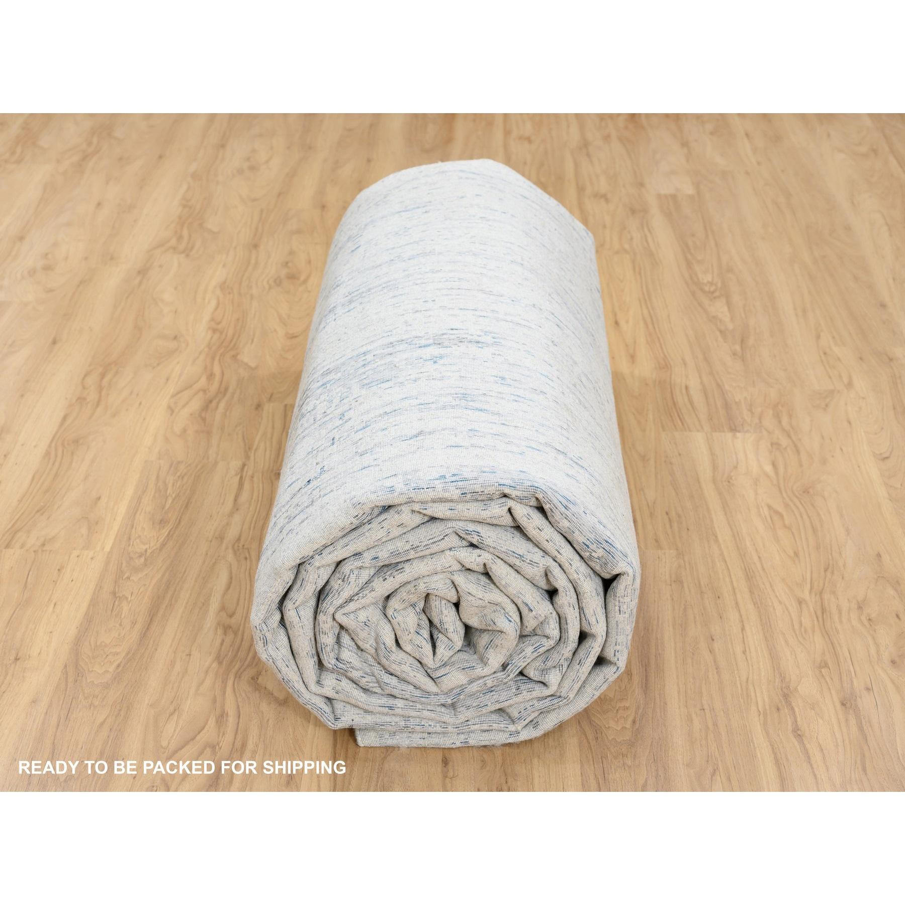 Tappeto orientale XL grigio chiaro in lana e seta tessuta a mano 12' x 18' in vendita 2