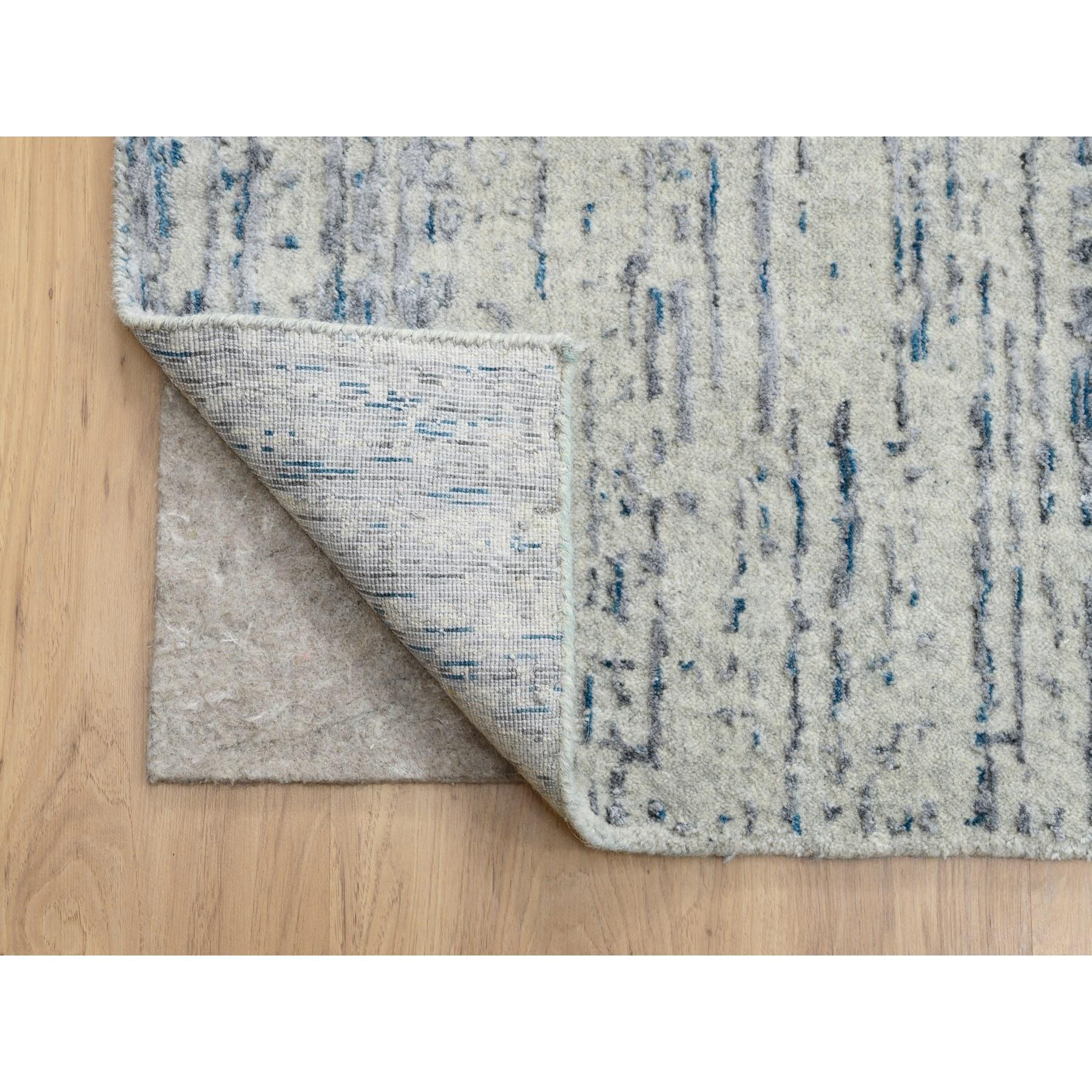 Annodato a mano Tappeto orientale XL grigio chiaro in lana e seta tessuta a mano 12' x 18' in vendita