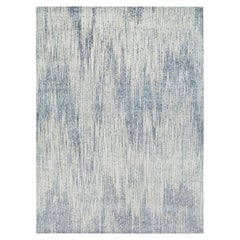 Hellgrauer, handgefalteter XL Orientalischer Teppich aus feinem Jacquard-Woll und Seide in Hellgrau, 12' x 18'