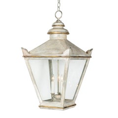 Light Gray Painted Iron Lantern