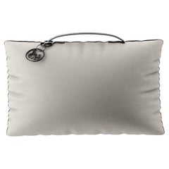 Light Grey Throw Pillow, Modern Rectangle Cushion Outdoor/ Indoor Waterproof