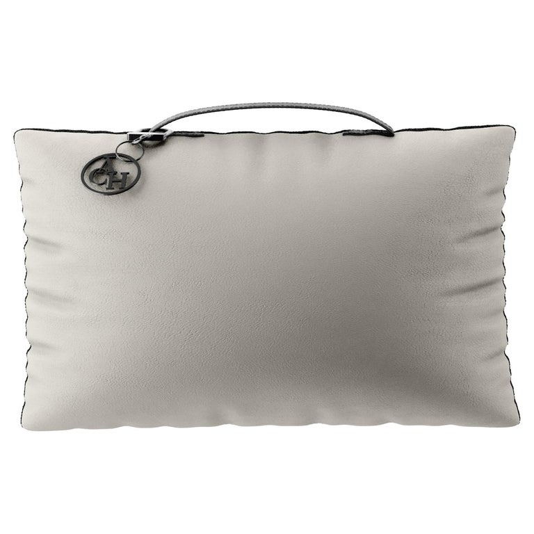 Light Grey Throw Pillow, Modern Rectangle Cushion Outdoor/ Indoor