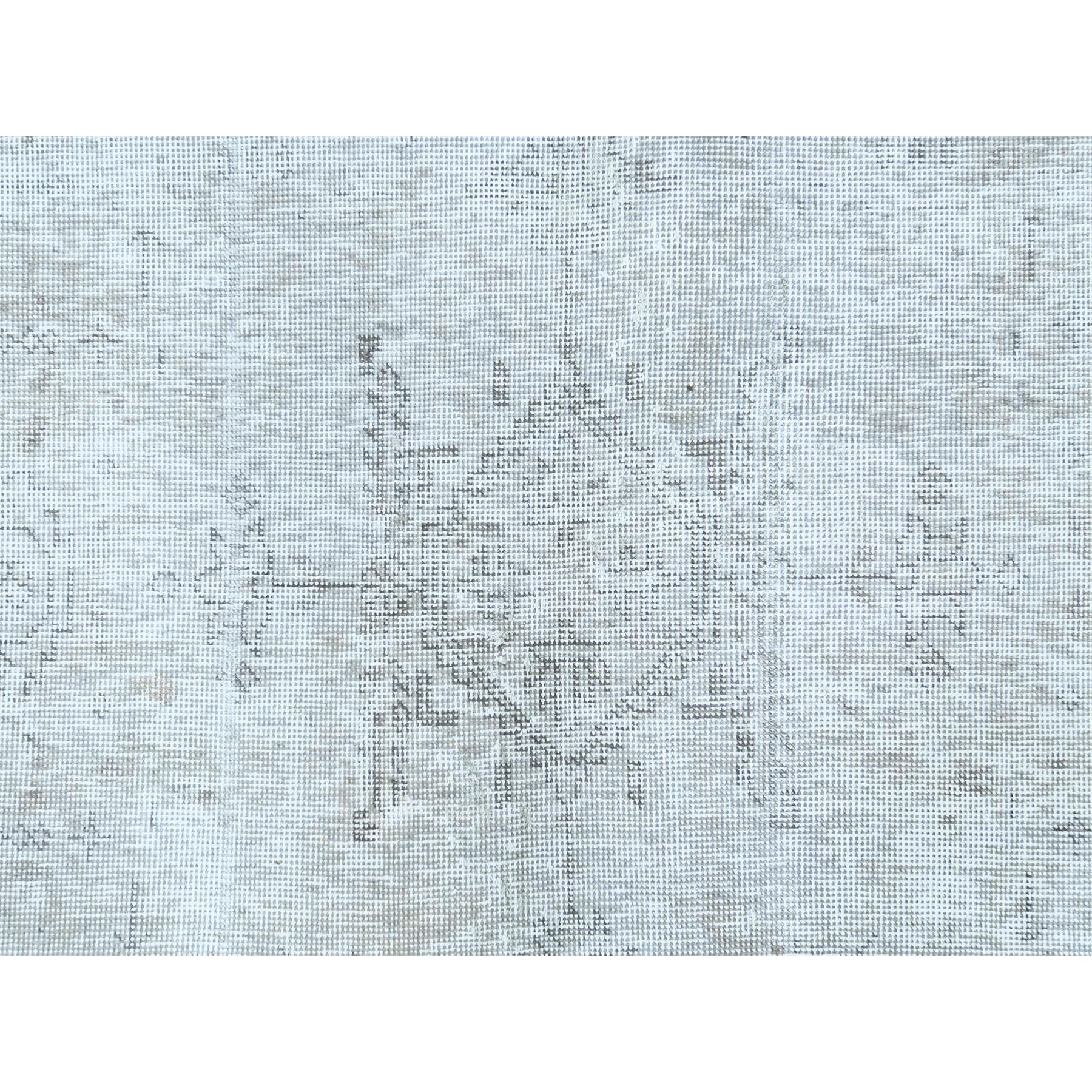 Light Grey Vintage Persian Tabriz Distressed Feel Worn Wool Hand Knotted Rug For Sale 3