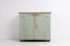 Light Green 18th Century Swedish Gustavian Pine Sideboard