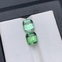 Light Green & Apple Green Natural Tourmaline Loose Gemstone Reverse Pair 3.90 CT