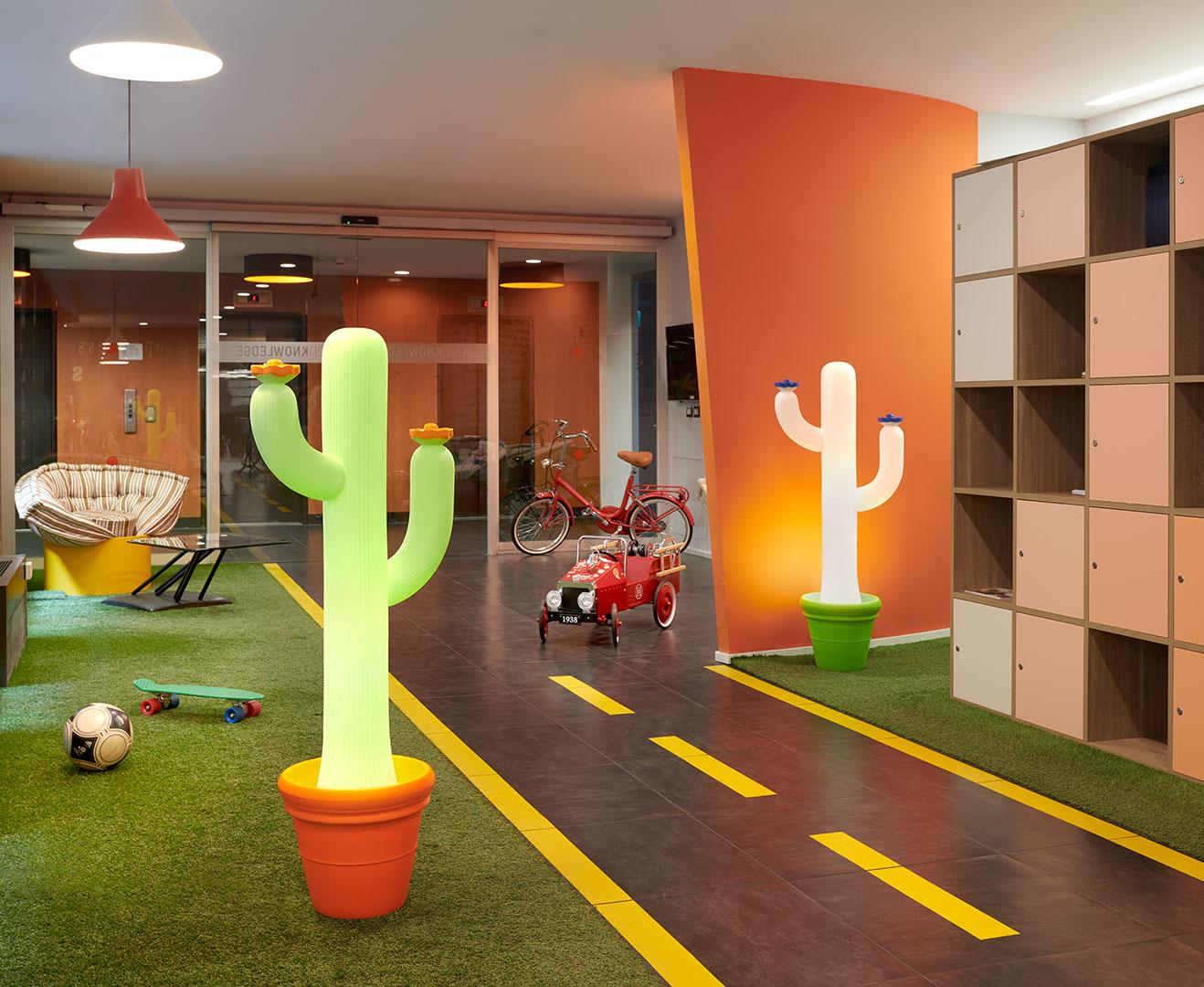 Italian Light Green Cactus Floor Lamp by SLIDE Studio For Sale