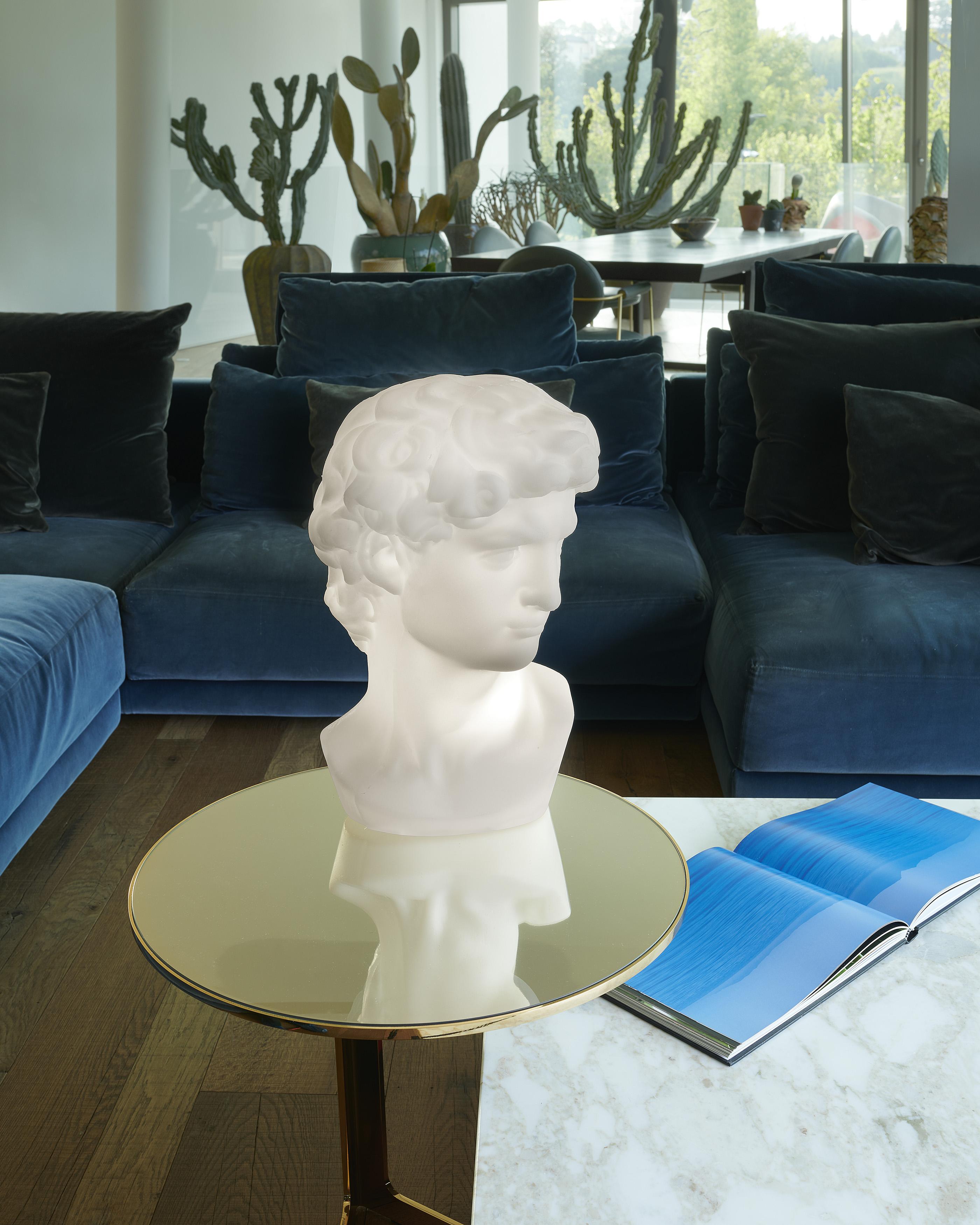 Light Green Davide Table Lamp by SLIDE Studio
Dimensions: D 30 x W 35 x H 45 cm.
Materials: Polyethylene.

Available in different color options. Prices may vary. This product is suitable for indoor and outdoor use. All our lamps can be wired