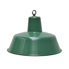 Light Green Enamel Vintage Industrial Pendant Lamp