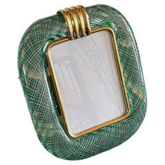 Light Green Filigrana Murano Glass Photo Frame