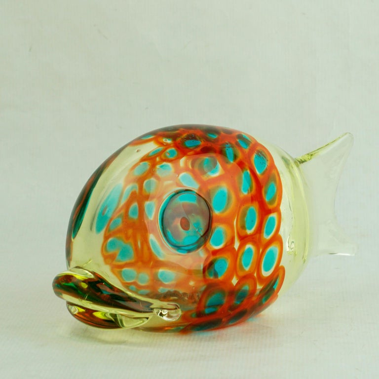 Light Green Murano Glass Fish by Antonio da Ros for Cenedese Murano