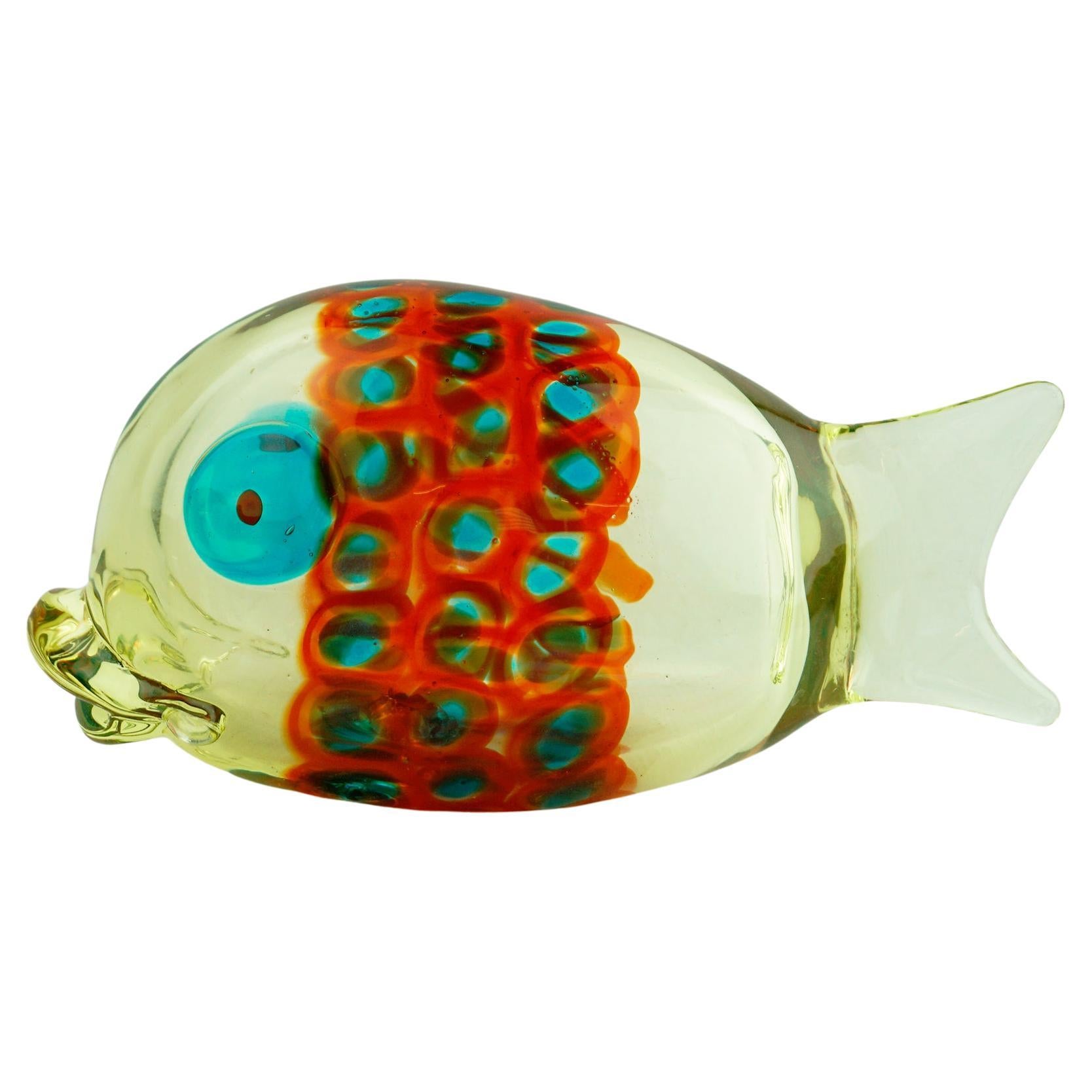 Light Green Murano Glass Fish by Antonio da Ros for Cenedese Murano Italy