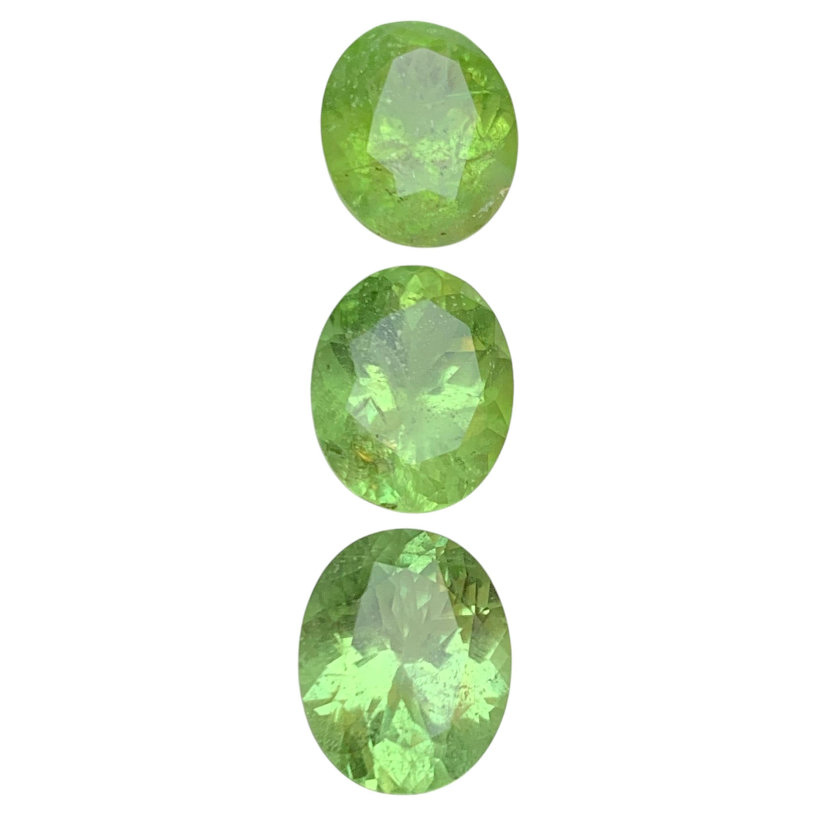 Light Green Natural Peridot 12.13 Ct Oval Cut Loose Gemstones Parcel for Jewelry