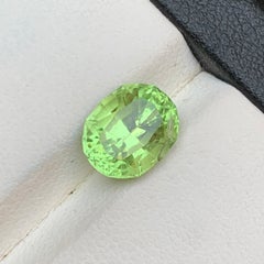 Light Green Natural Peridot 3.04 Carat Oval Cut Loose Gemstone for Ring —Jewelry