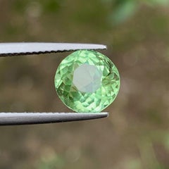 Light Green Natural Peridot 3.30 Carat Round Brilliant Cut Loose Gemstone