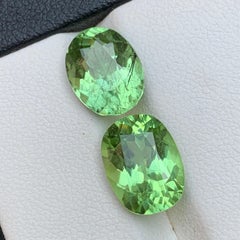 Light Green Natural Peridot Oval Cut 7.82 Carat Loose Gemstones Parcel, Pakistan