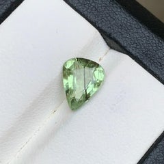 Light Green Natural Rutile Peridot 2.30 Carat Pear Cut Loose Gemstone for Ring