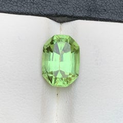 Light Green Natural Rutile Peridot 4.21 Ct Octagon Cut Loose Gemstones for Ring