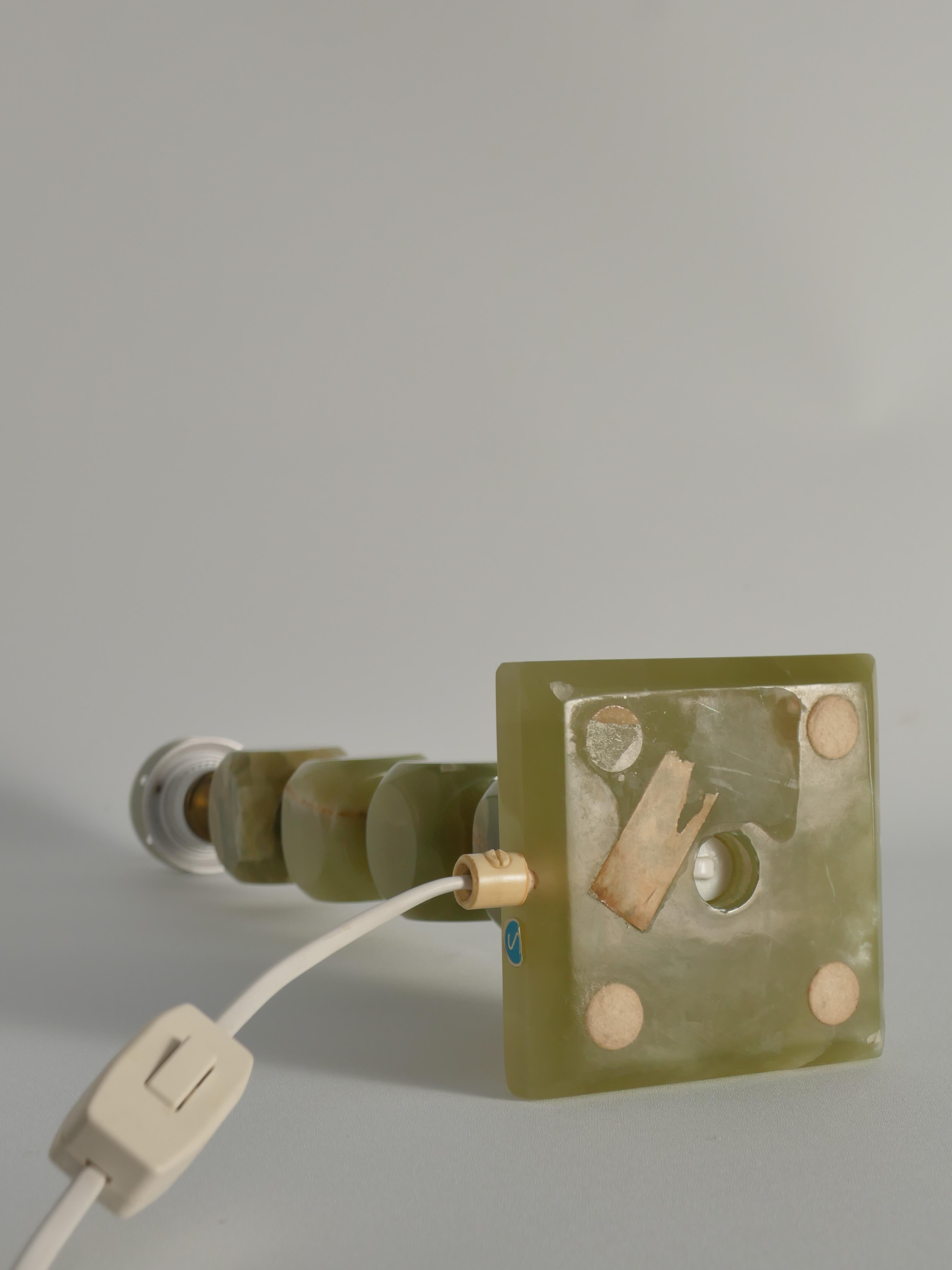 Lampe de bureau vert clair et laiton de Tornborg & Co, Suède, 1970 en vente 2