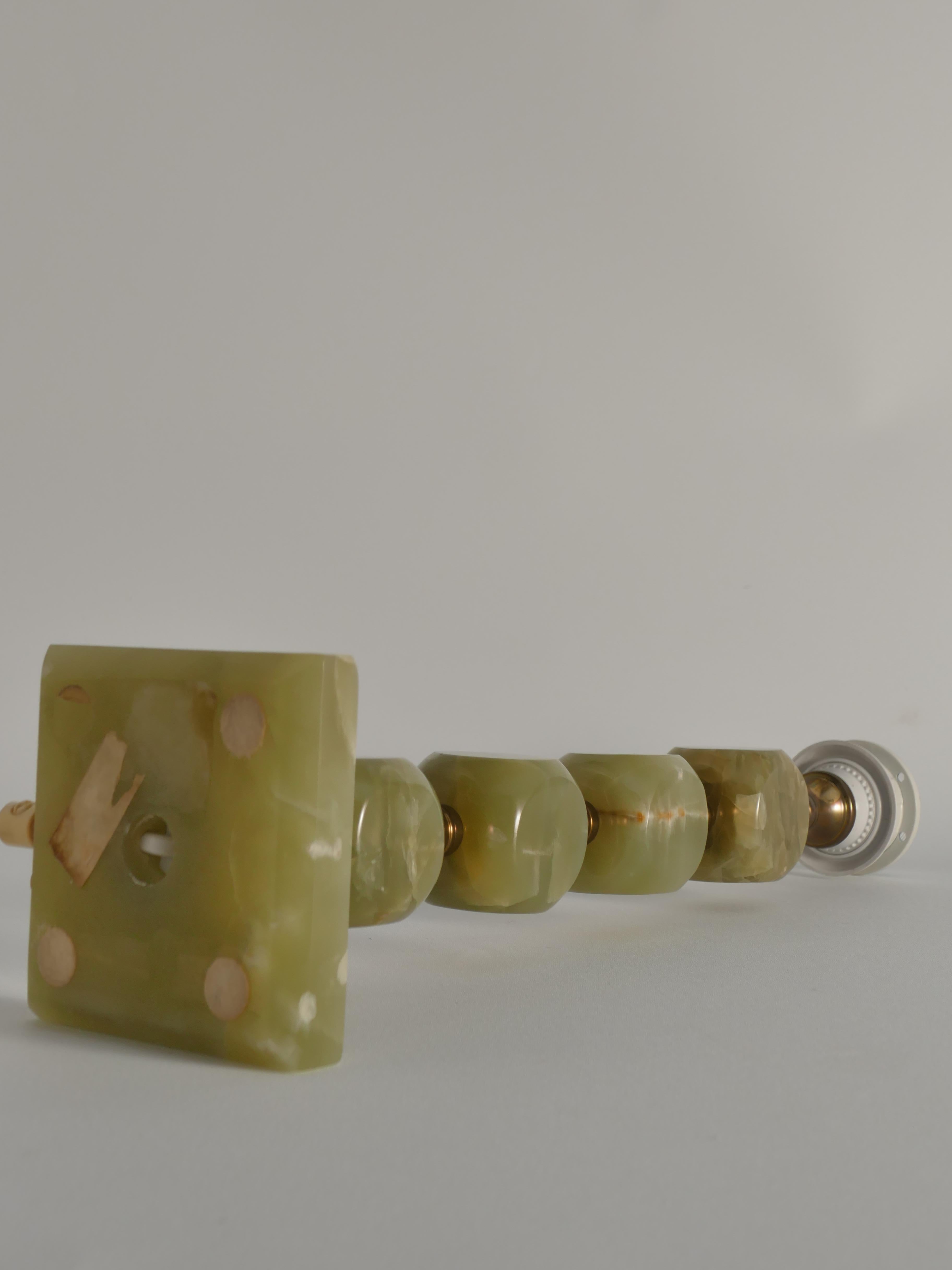 Lampe de bureau vert clair et laiton de Tornborg & Co, Suède, 1970 en vente 4