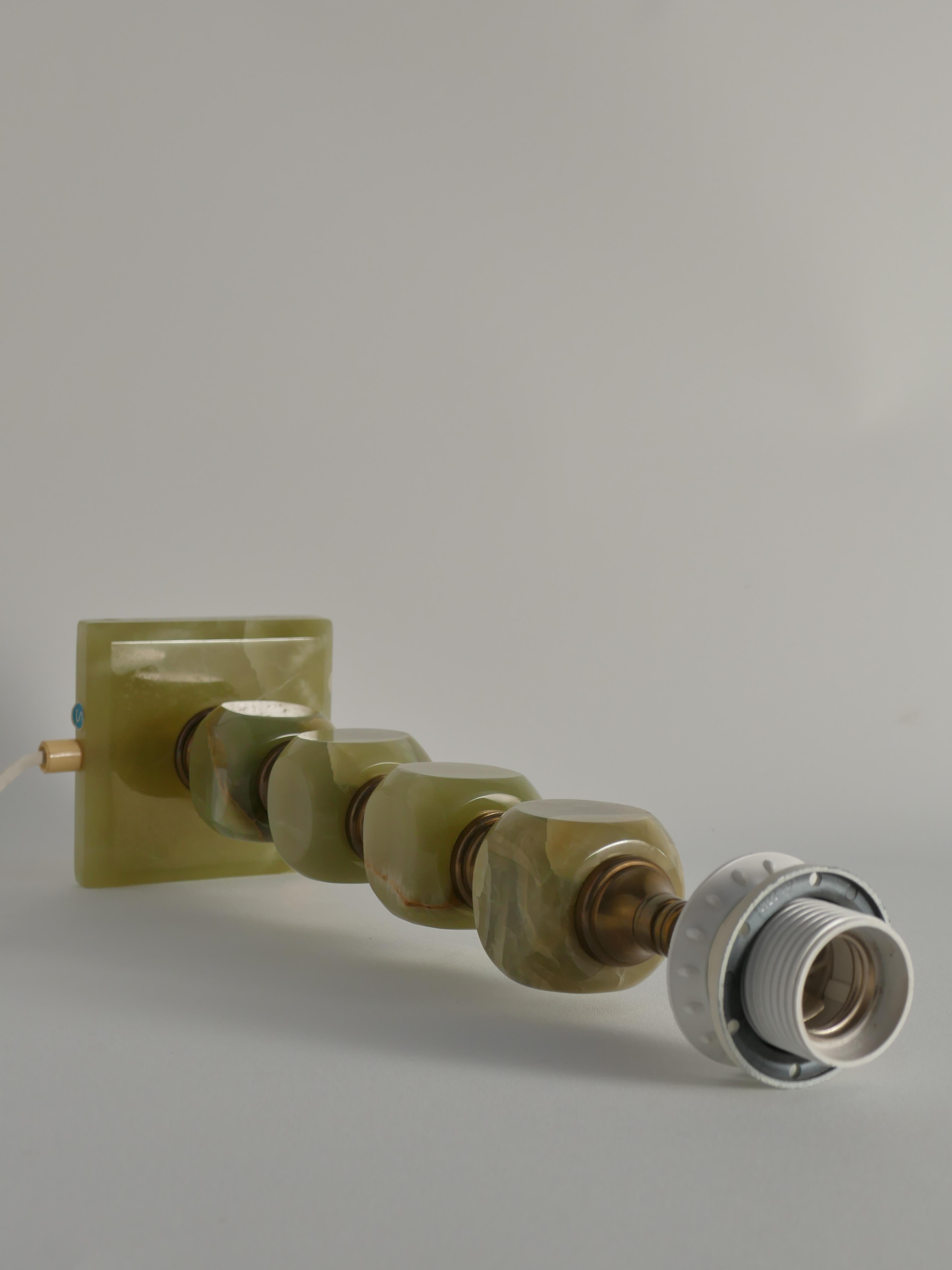 Lampe de bureau vert clair et laiton de Tornborg & Co, Suède, 1970 en vente 6