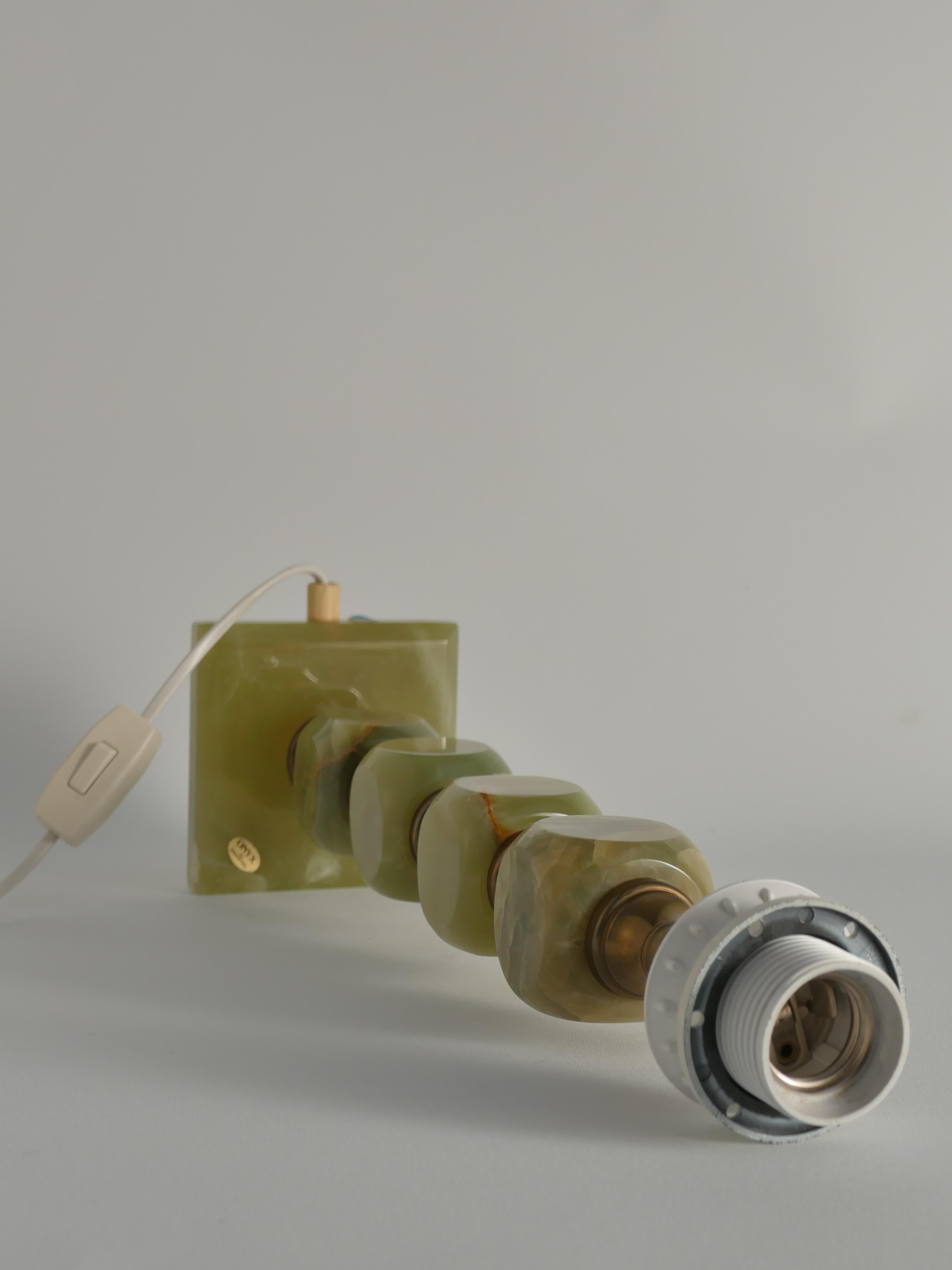 Lampe de bureau vert clair et laiton de Tornborg & Co, Suède, 1970 en vente 8