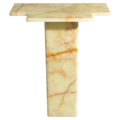 Light Green Onyx Pedestal Table,  1970's