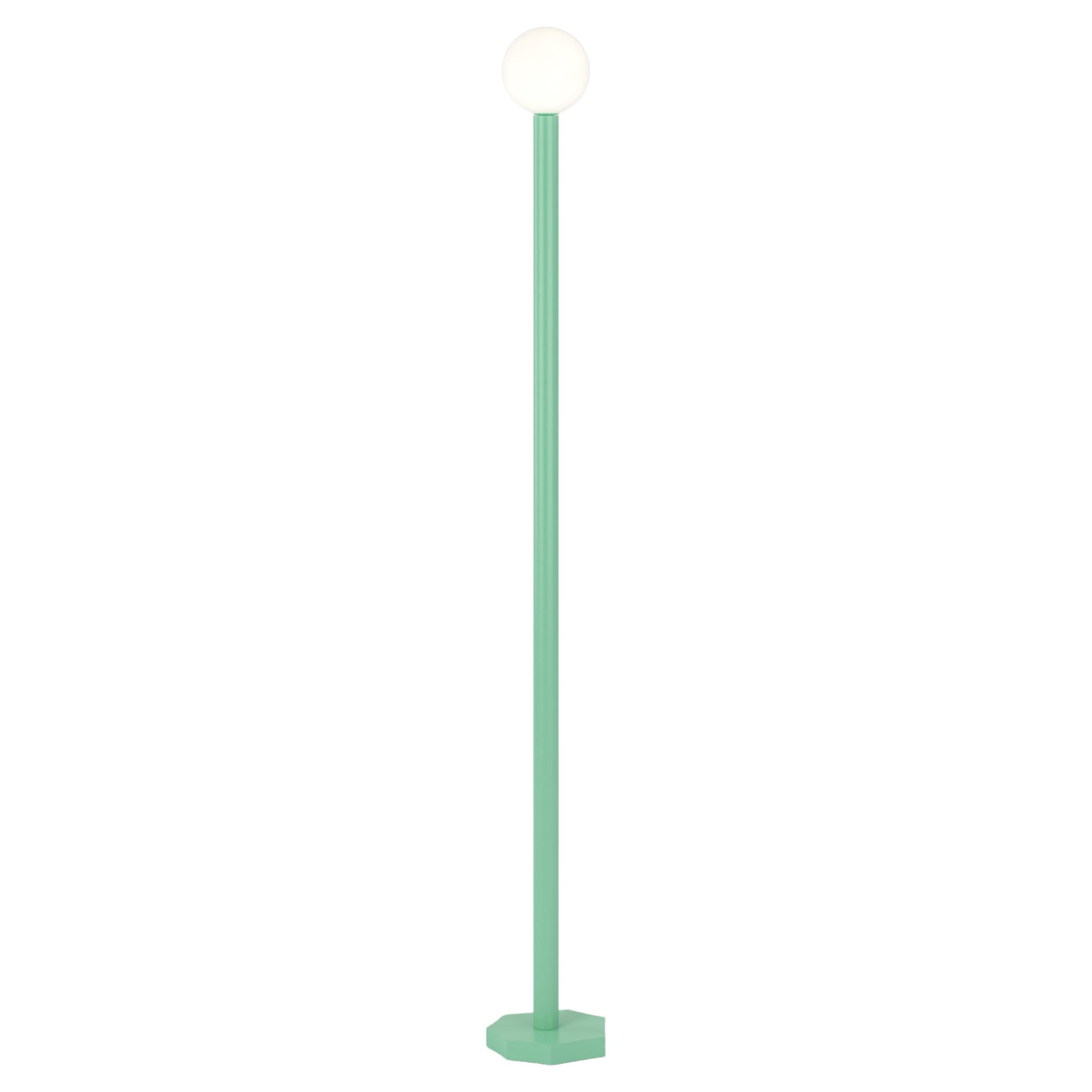 Light Green Outlines Cut Floor Light by Atelier Areti