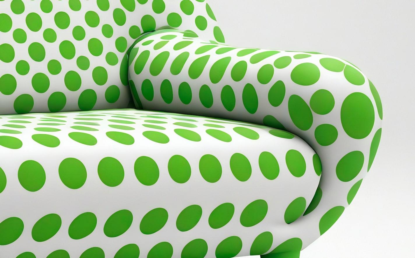 Kunsthandwerklicher kühner grüner Polkadot-Loungesessel im Zustand „Neu“ im Angebot in New York, NY