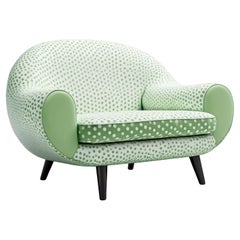 Light Green Polkadot Lounge Chair