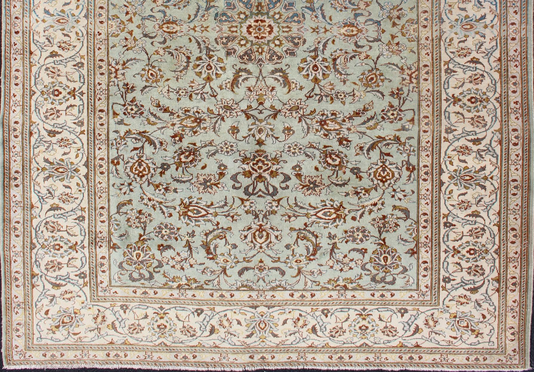 light green oriental rug