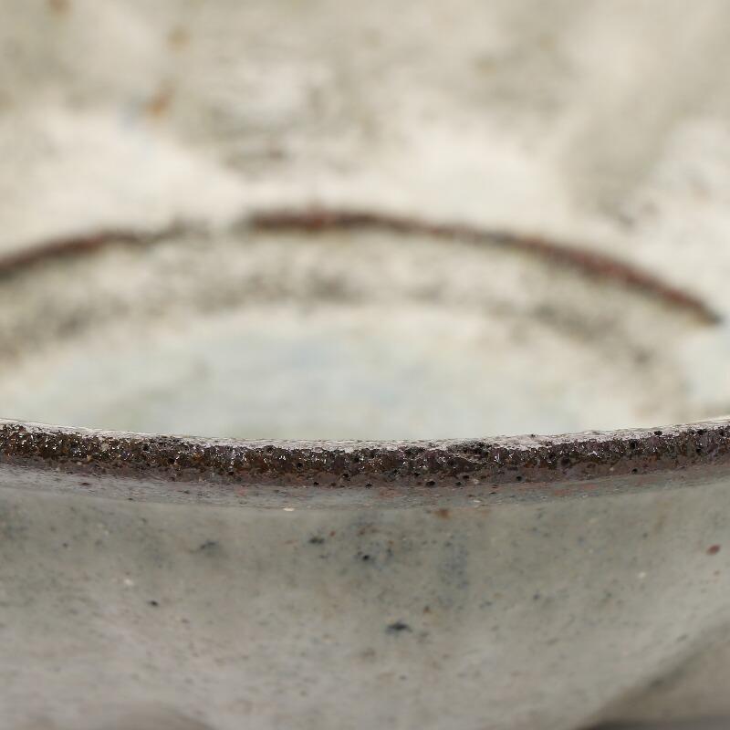 Danish Light Grey and Blue Stoneware Bowl by Gutte Eriksen