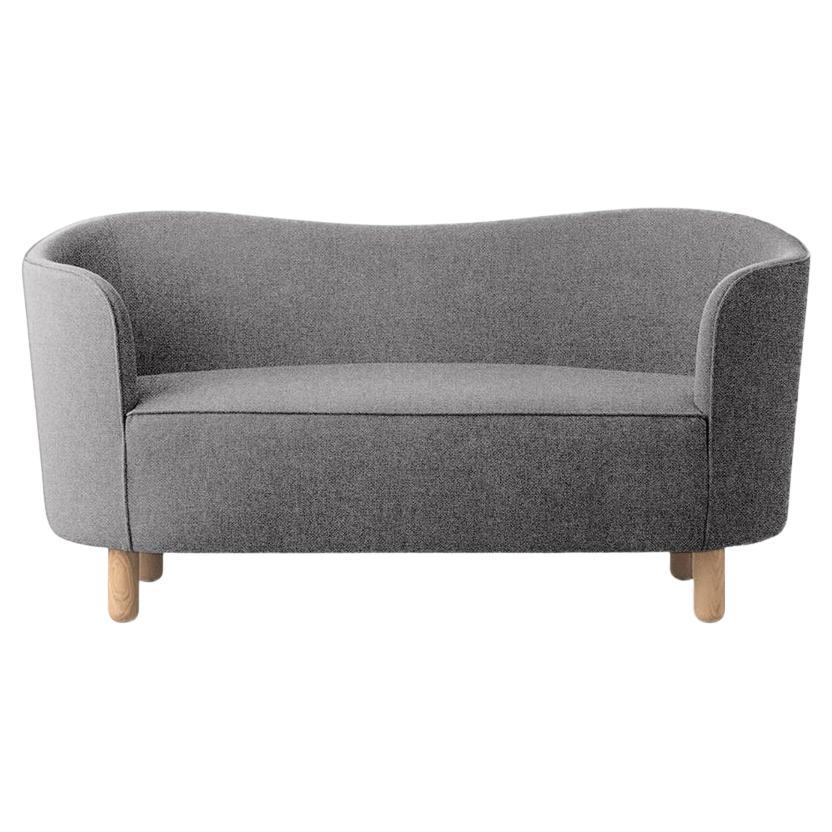 Light Grey and Natural Oak Sahco Nara Mingle Sofa by Lassen For Sale